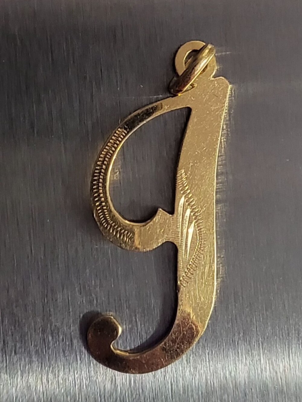 Gold Initial J Pendant Necklace